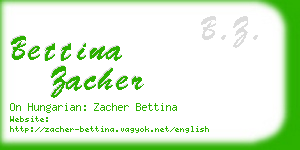 bettina zacher business card